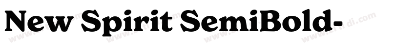 New Spirit SemiBold字体转换